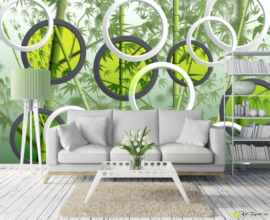 Обои абстракция для стен в интерьере