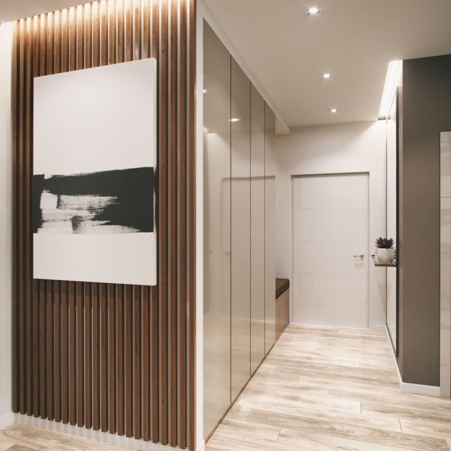 Реечная панель в прихожую