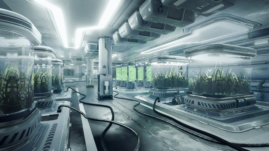 Концепт арт Sci Fi лаборатория