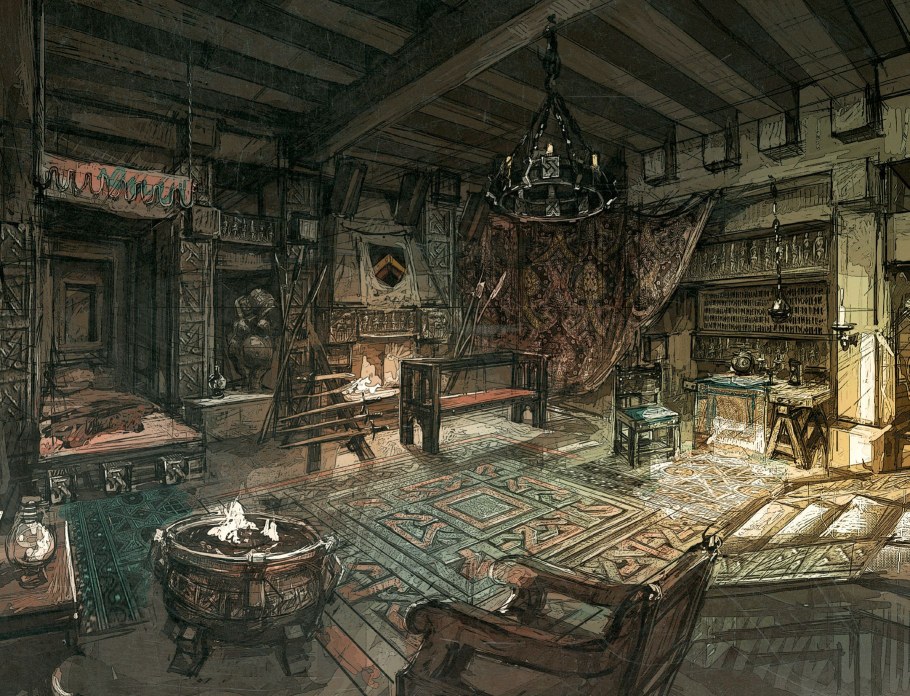 Домик концепт арт Fantasy дом Concept Art