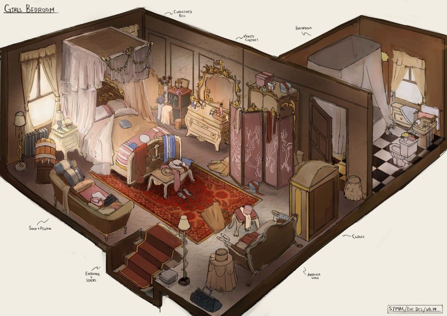 Концепт арт окружения комната