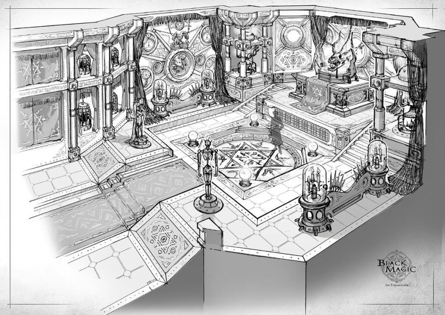 Концепт арт окружения комната