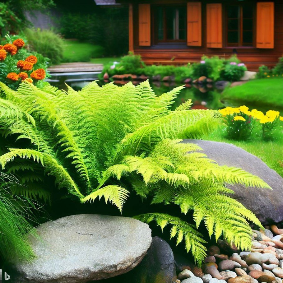 Папоротник садовый страусник