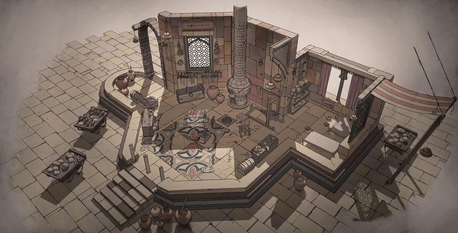 Домик концепт арт изометрия