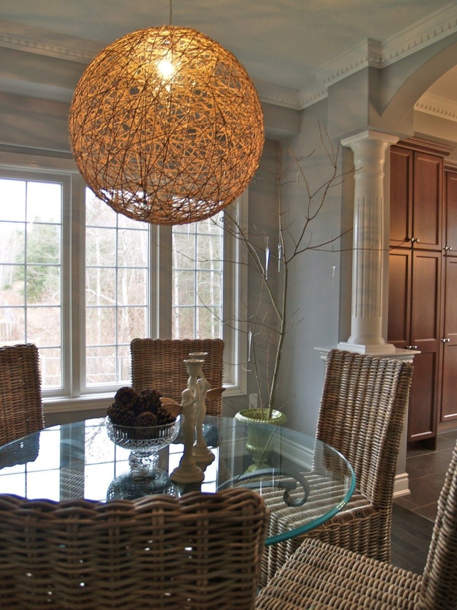 Плетеная люстра