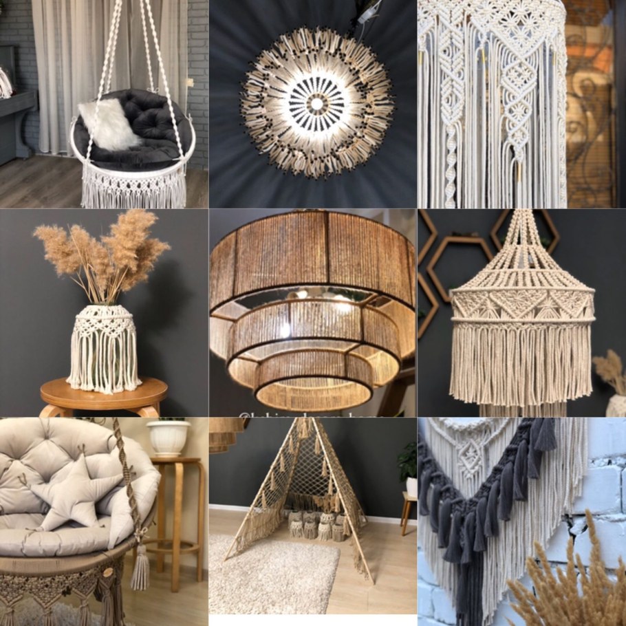 Плетеный торшер