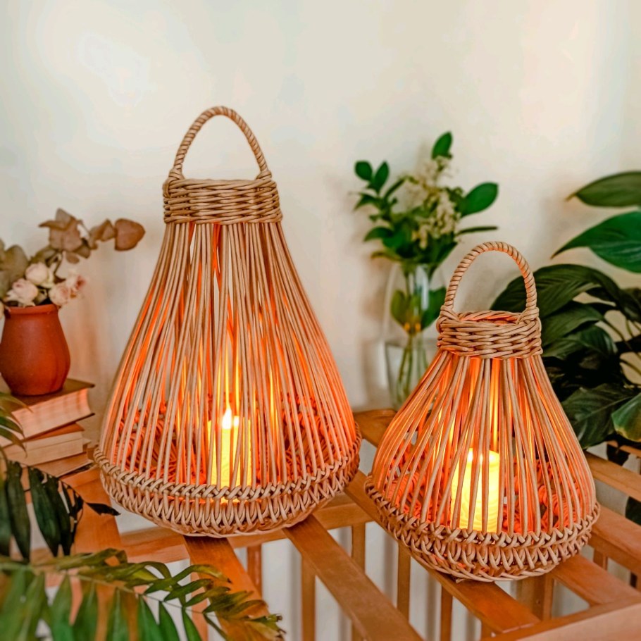 Подсвечник плетеный фонарь