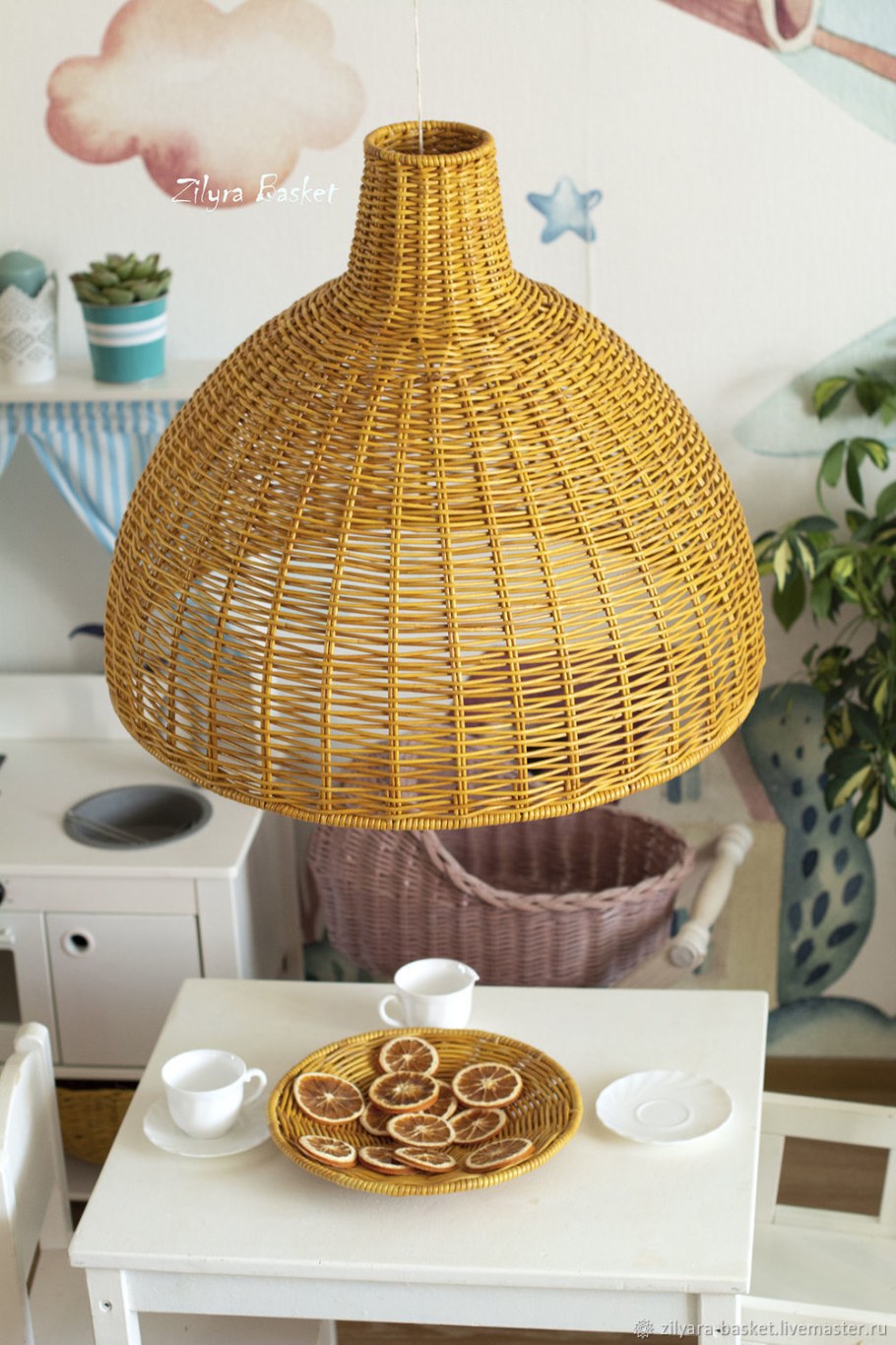 Соломенный абажур икеа