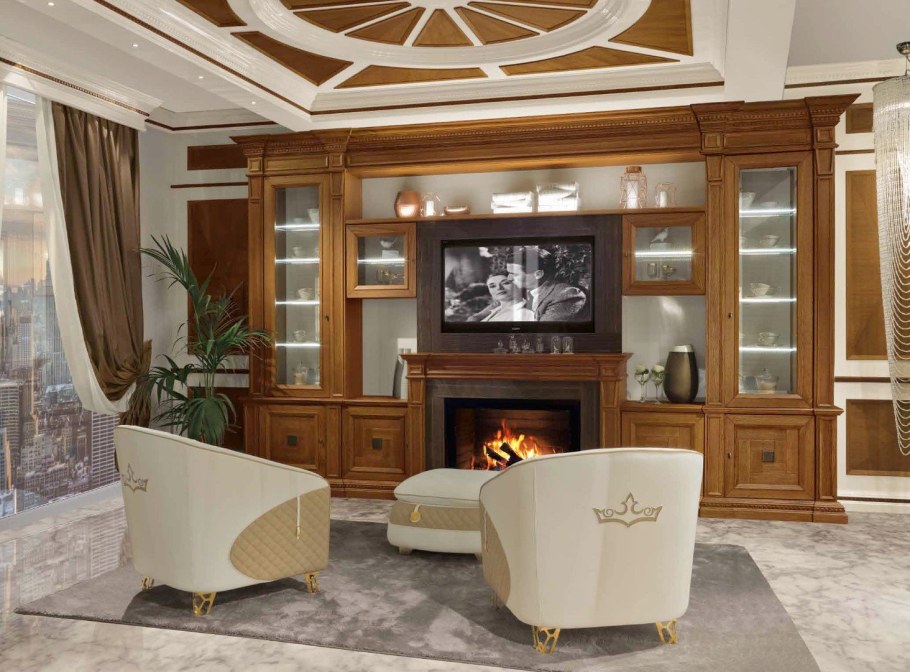 Гостиная в итальянском стиле в квартире