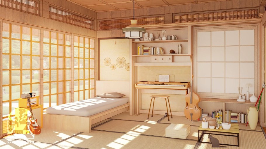 Японский интерьер комнаты