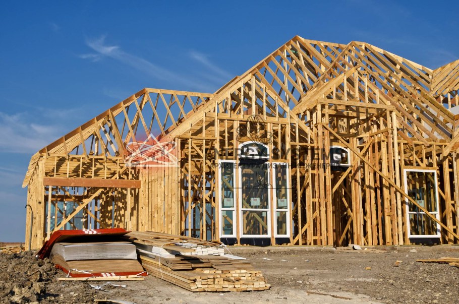 Каркасный дом стройка
