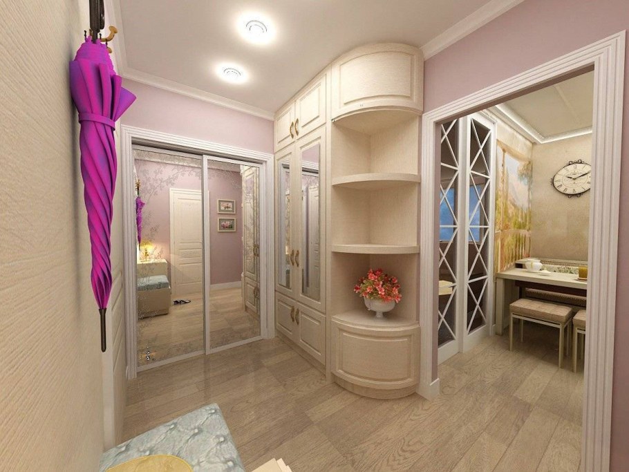 Прихожая в трехкомнатной квартире