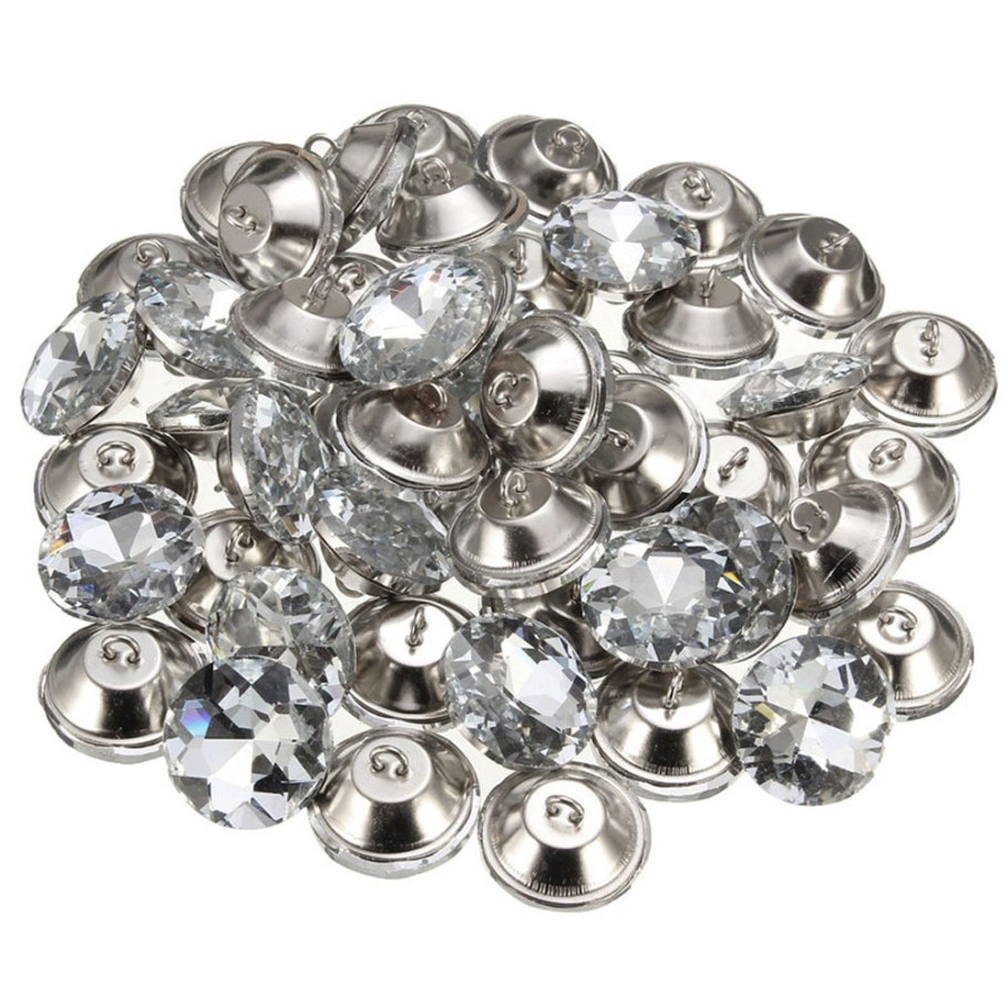 Пуговицы металлические со стразами