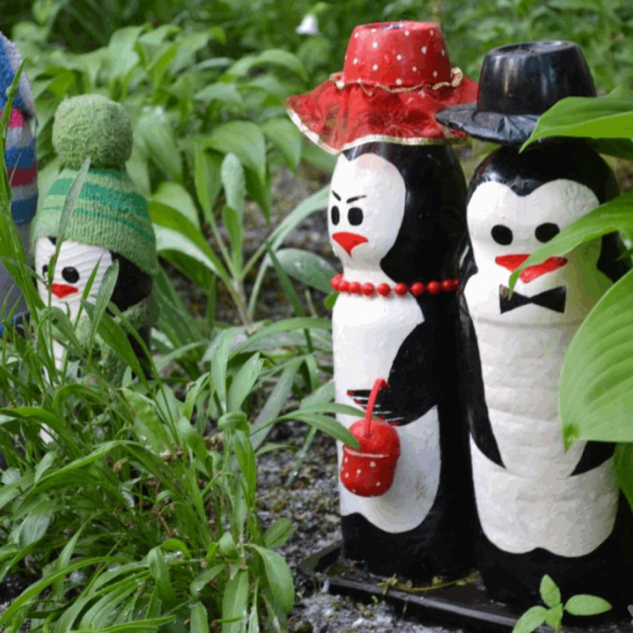 Изделия для сада из бутылок