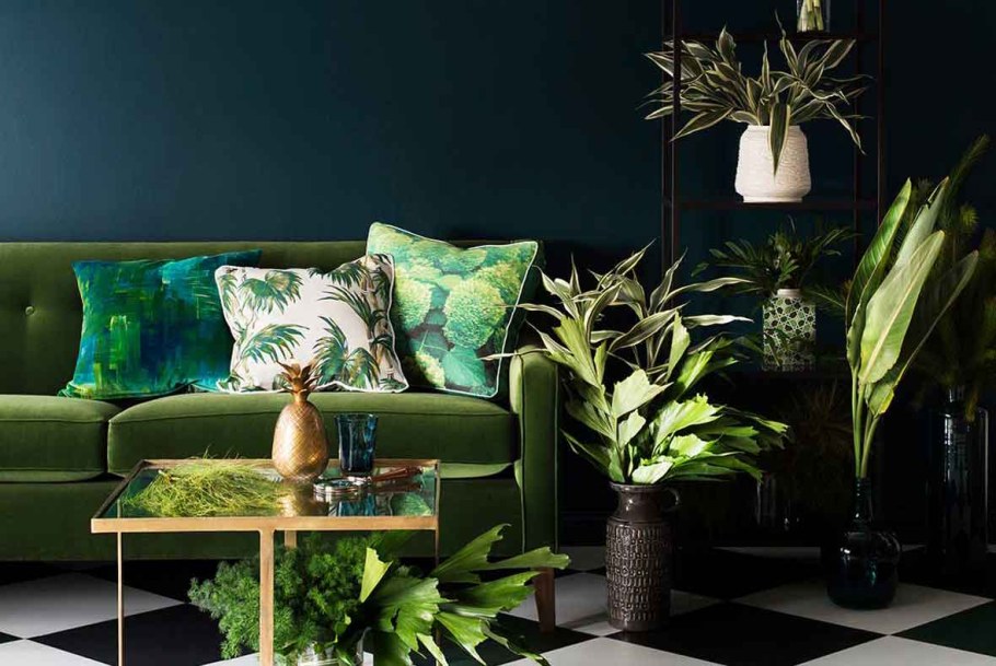 Зеленый цвет в интерьере