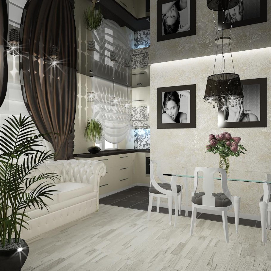 Стильный интерьер двухкомнатной хрущевки