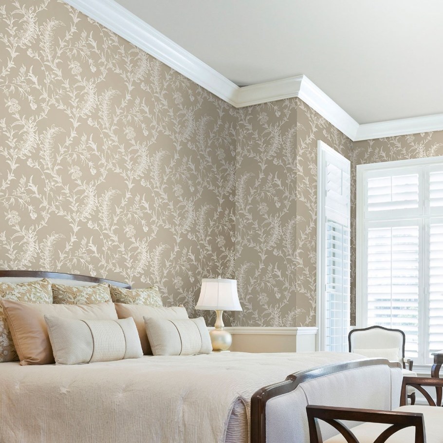 Обои для спальни комбинированные