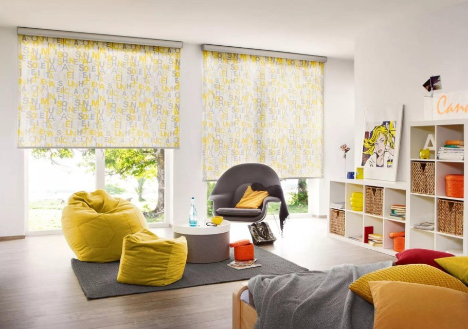 Рулонные шторы в интерьере