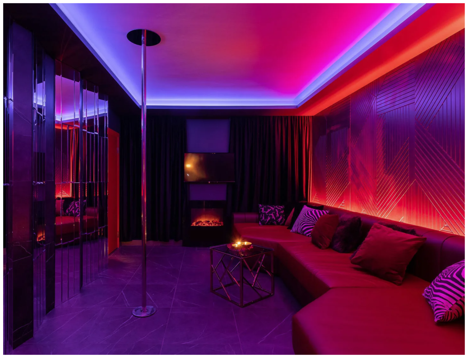 Неоновая подсветка в интерьере