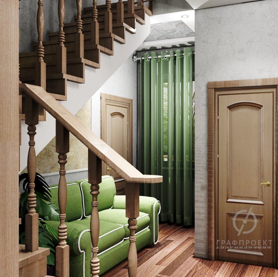 Прихожая с лестницей