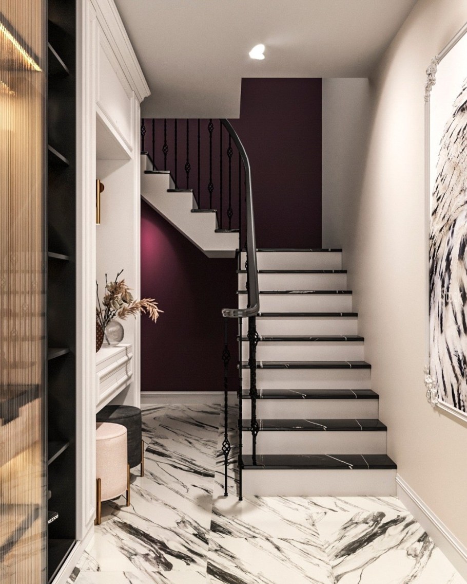 Хол прихожка с лестницей