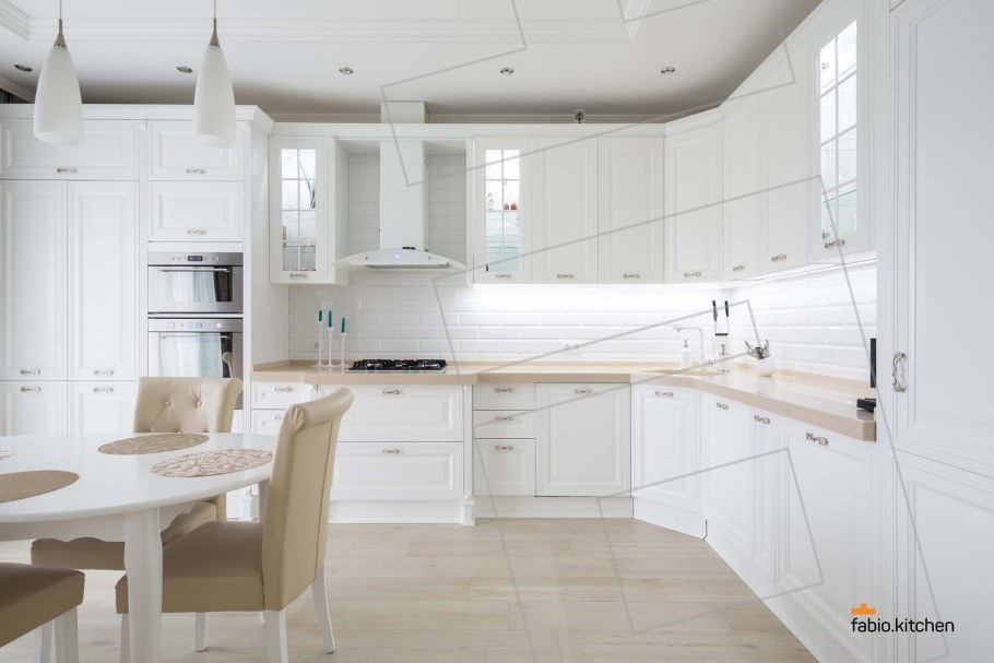 Стильные кухни Фабио Хромикс белый