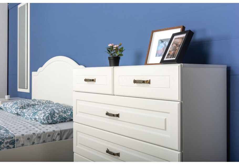 Ливерпуль комод 10.103 белый,ясень ваниль (Моби)