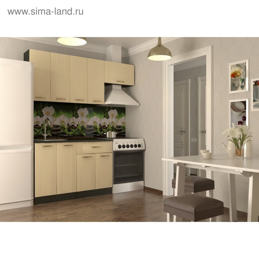 Кухня цвета ваниль