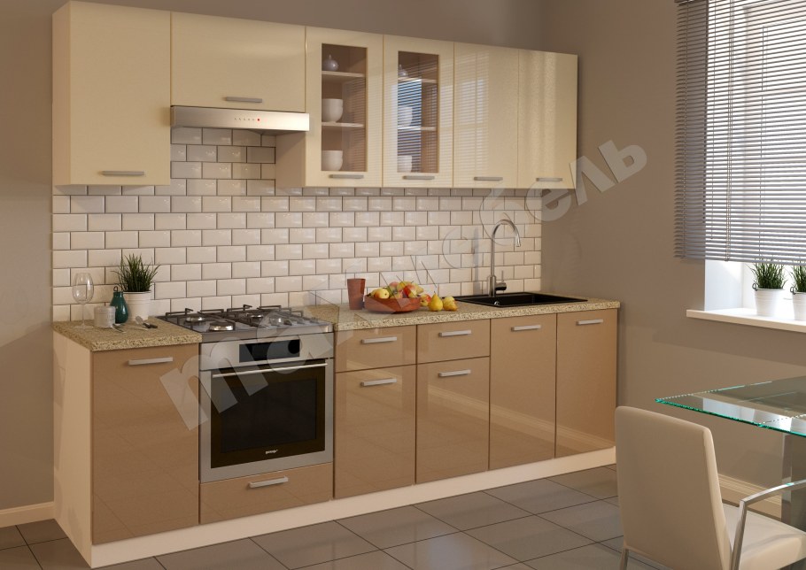 Кухня Валерия ваниль глянец