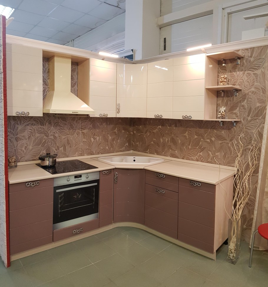 Кухня волна ваниль капучино