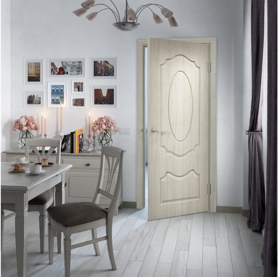 Межкомнатные двери беленый дуб