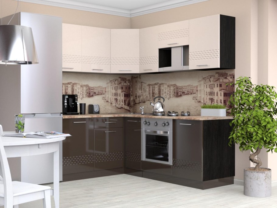 Кухня капля белый ДСВ мебельная фабрика