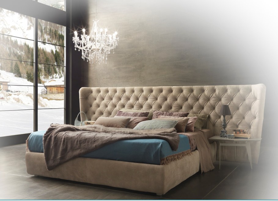 Кровать с мягким изголовьем Angelo Cappellini Butterfly