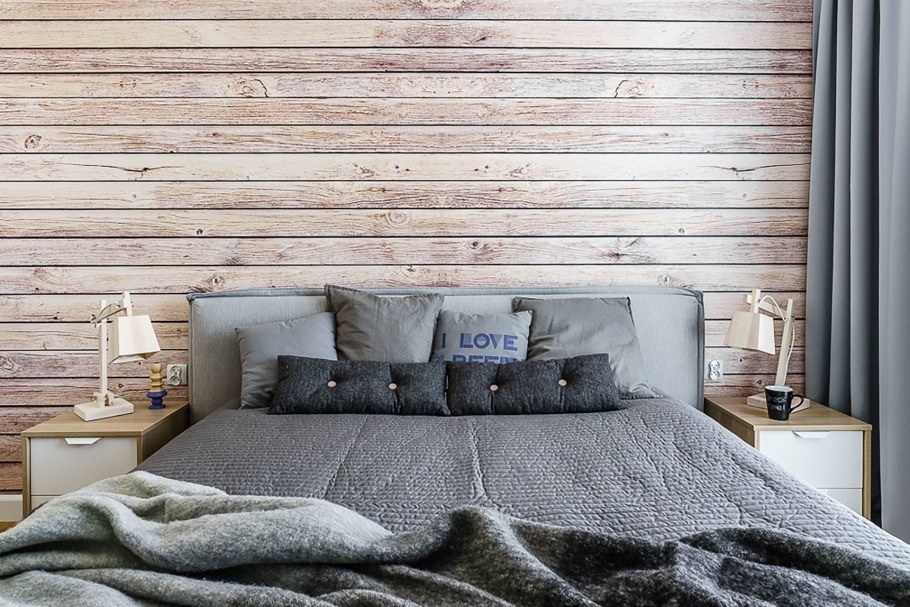Стена из досок в интерьере