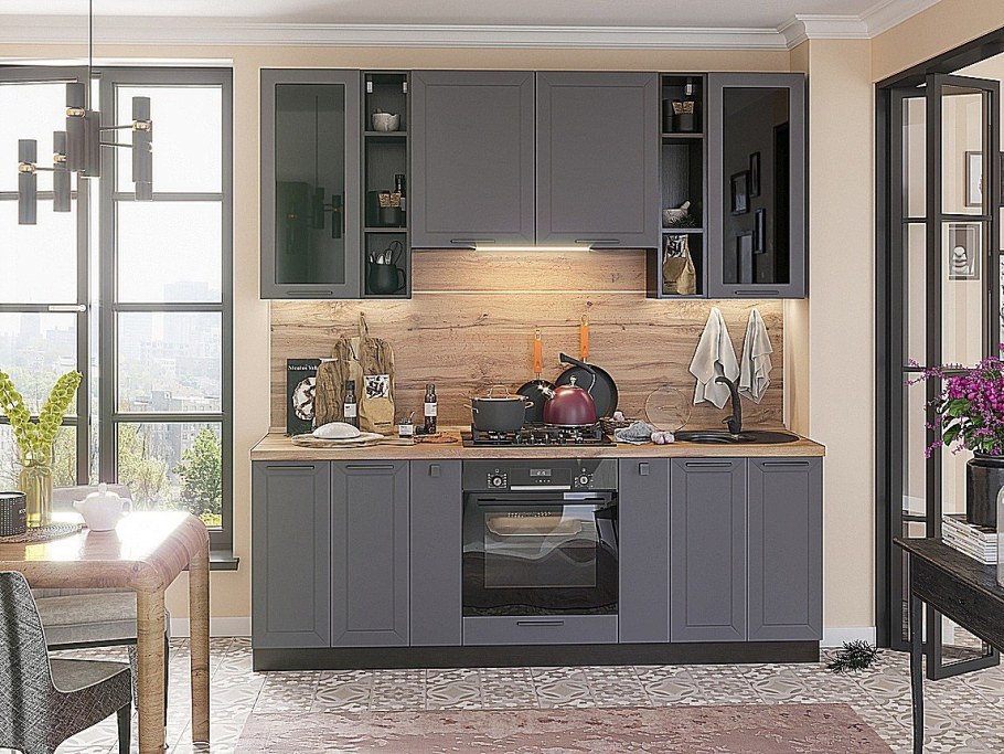 Кухня Глетчер маренго Силк