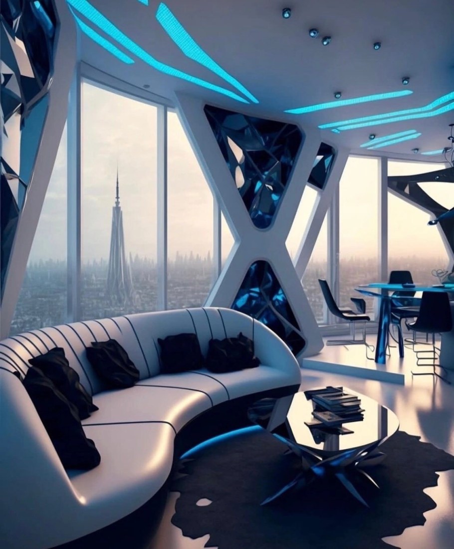 Город будущего футуризм Нео футуризм