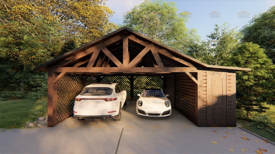 Гараж с навесом
