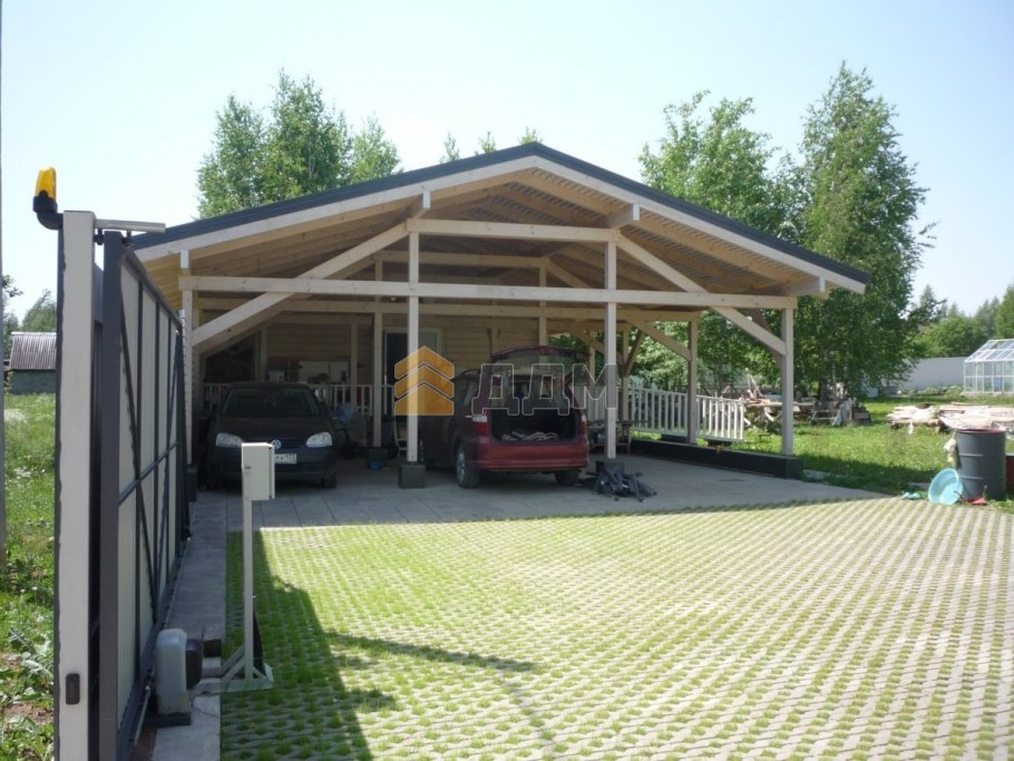 Сарай с навесом