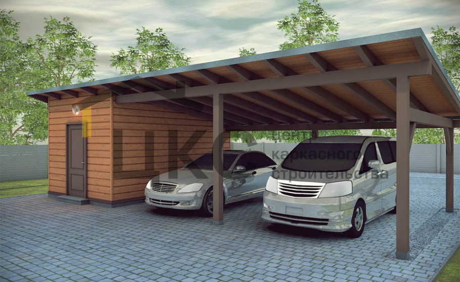 Навес 6 на 3 односкатный