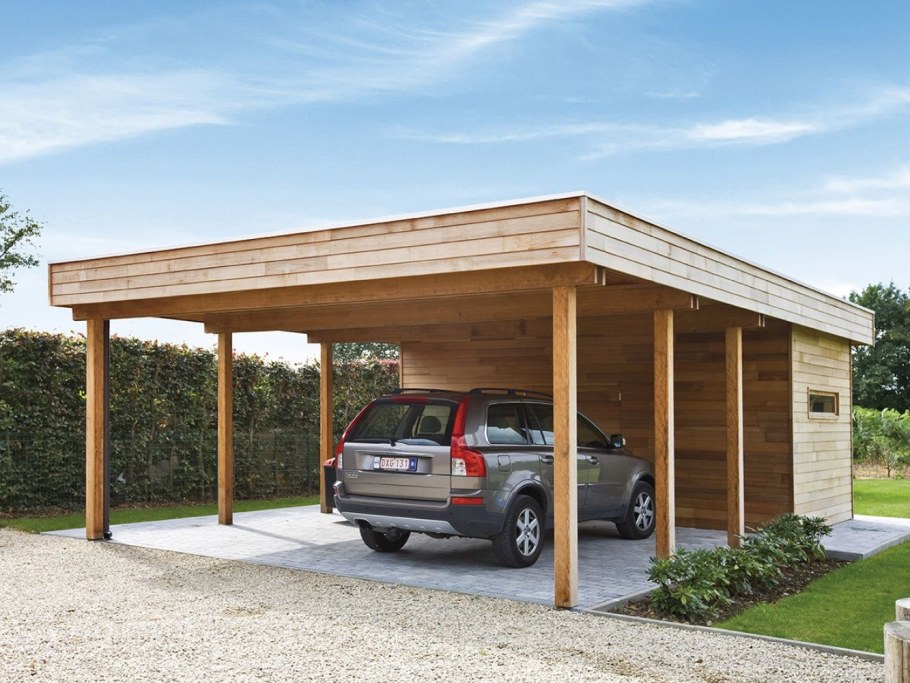 Гараж с навесом