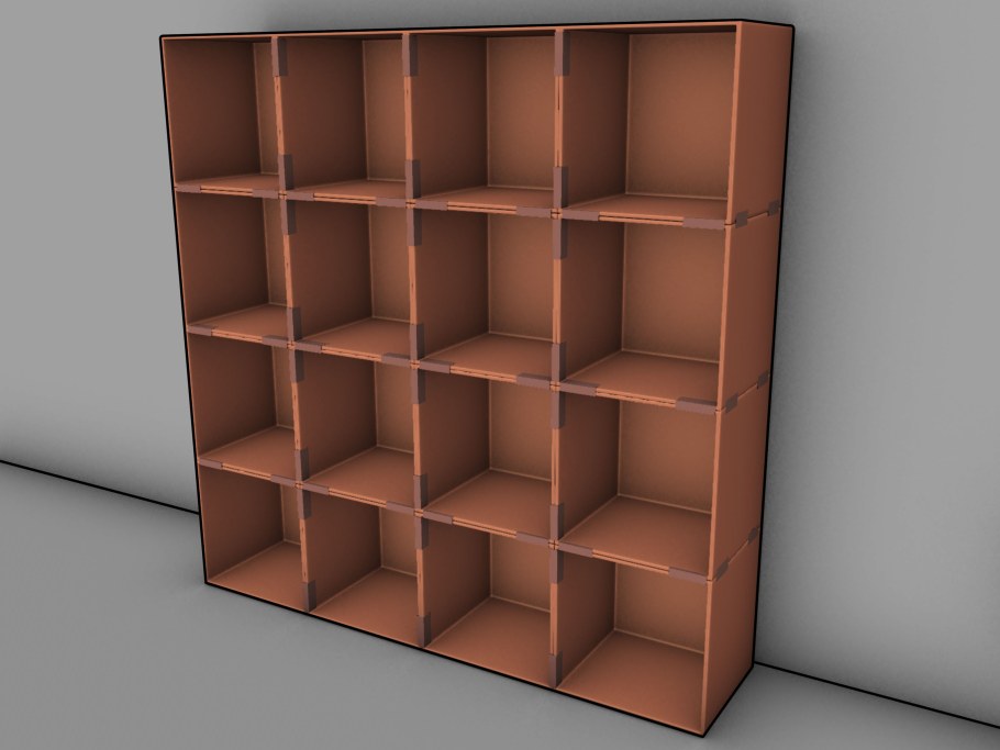 Полки из картонных коробок