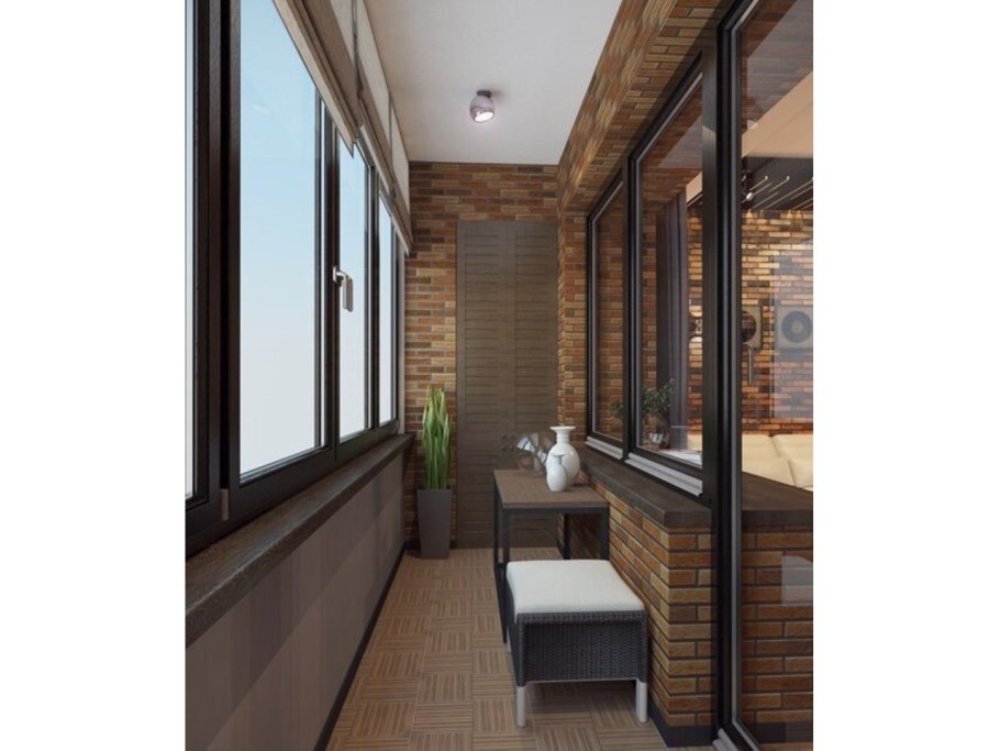 Красивая отделка балкона