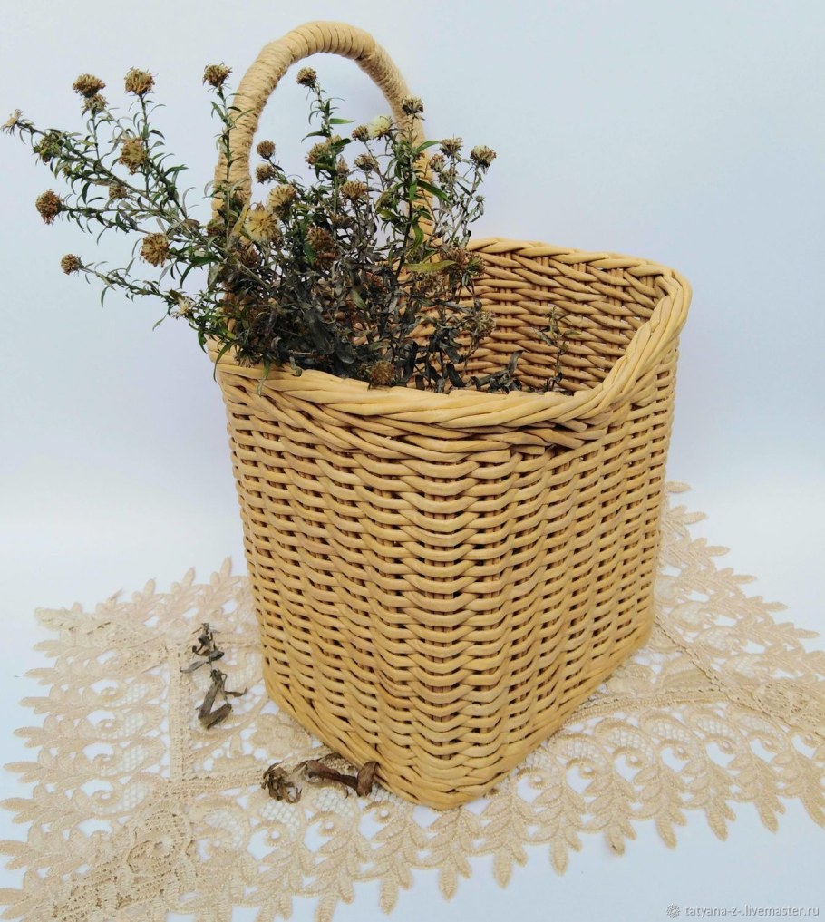 Джутовые корзины в интерьере