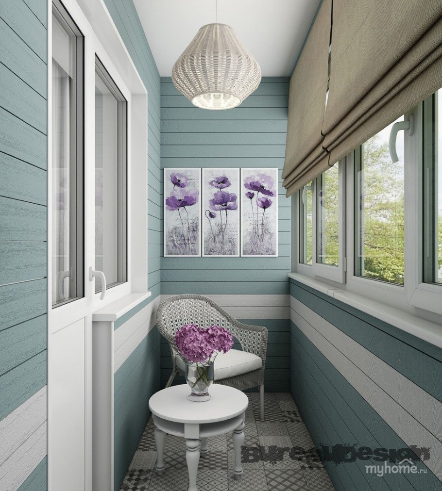 Отделка лоджии вагонкой