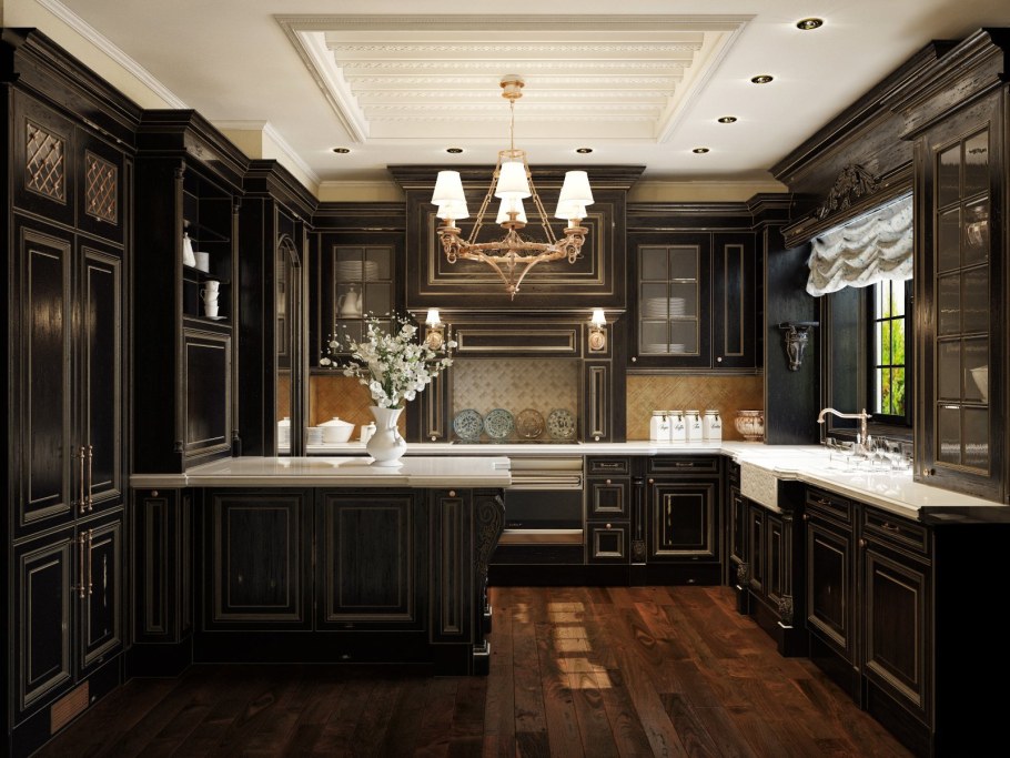 Кухня классика темная
