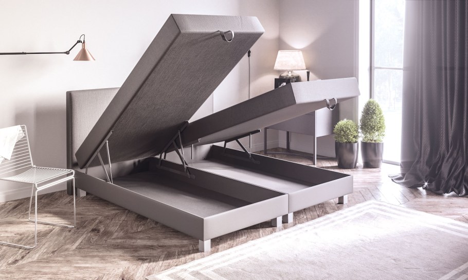 Двуспальная кровать с жестким основанием