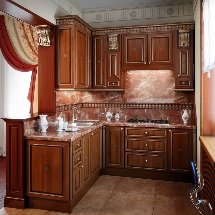 Кухня классика угловая