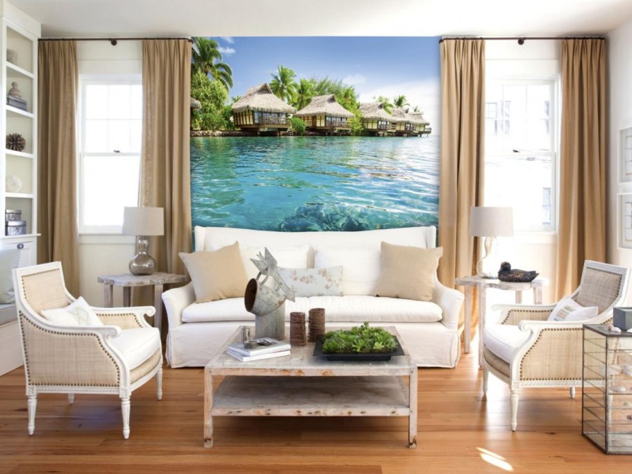 Фотообои на стену в гостиную