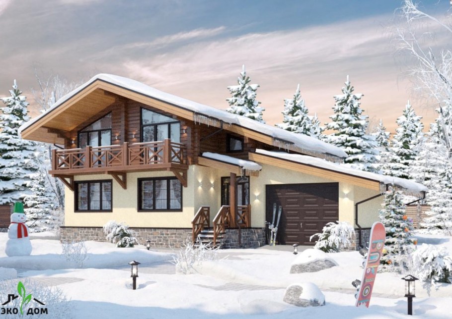 Шале из клееного бруса Алпин проект