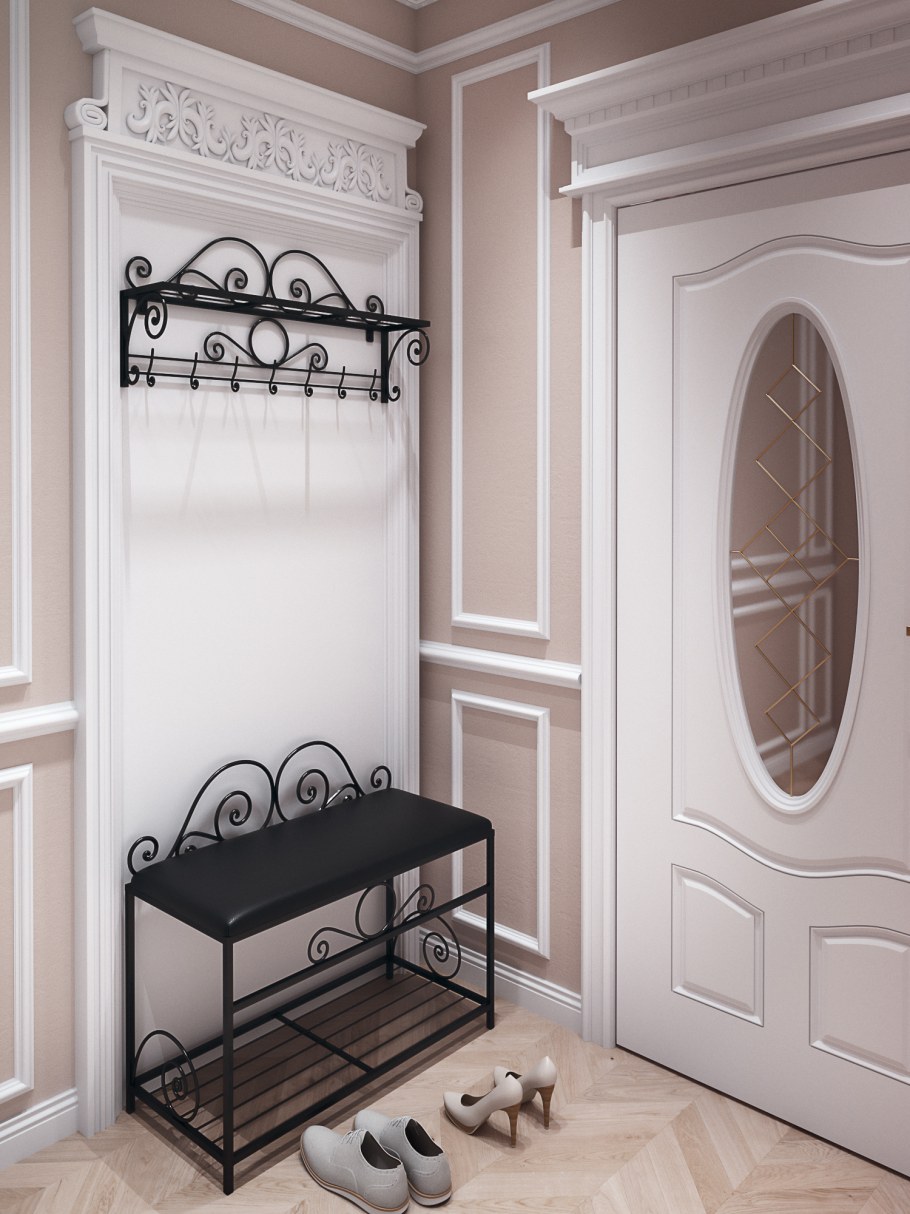 Банкетка с вешалкой в прихожую